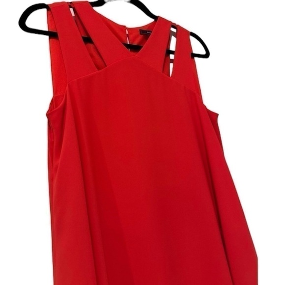 New BCBG MaxAzria Kristi Layered Red Dress Cutout Size XS - Picture 4 of 11